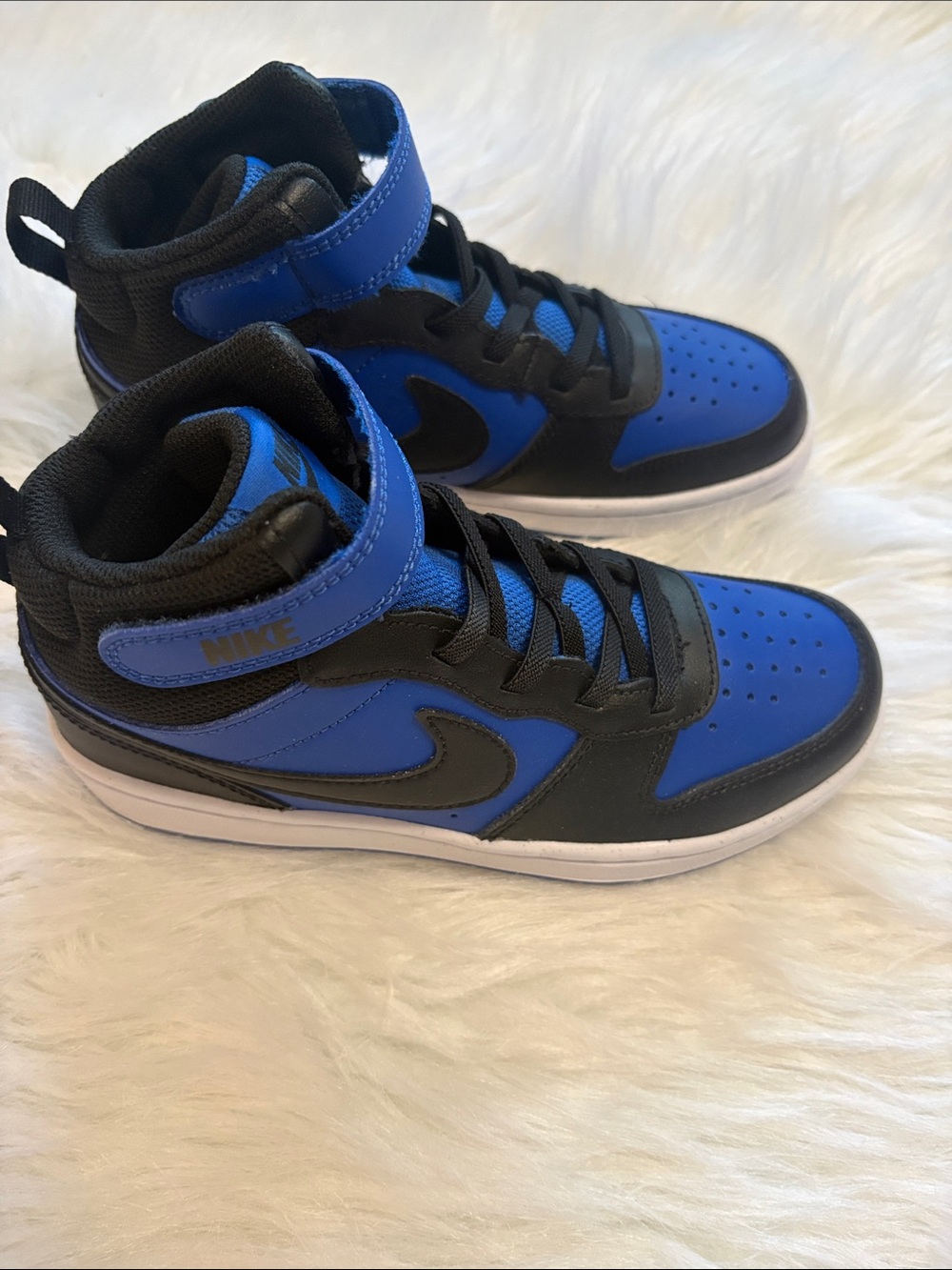 Nike Court Borough Mid 2 Game Royal Black 1.5Y NEW